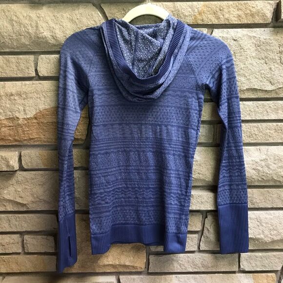 Lululemon Rest Less Hoodie Gatsby Blue / White a yoga athletic size 2 - Picture 8 of 13
